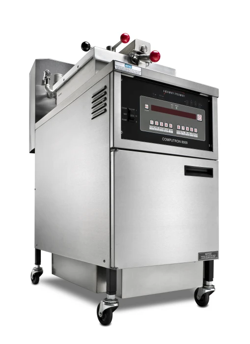Commercial pressure fryer in professional kitchen