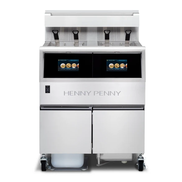 Henny Penny commercial open fryer in restaurant kitchen